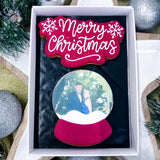 Merry Christmas & Personalised Snow-globe Biscuit Gift Box