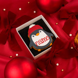 Personalised Christmas Penguin Iced Biscuit| Christmas Iced Biscuits