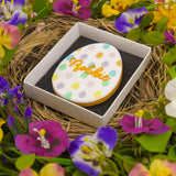 Personalised Easter Egg Iced Biscuit Gift for her