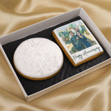 White Printed Anniversary Personalised Biscuit Gift Box