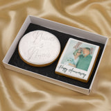 White Anniversary Polaroid Biscuit Gift Box