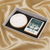White Personalised New Baby Iced Biscuit Gift