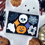 Mini Halloween Ghost, pumpkin and spider biscuits