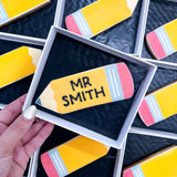Personalised Teacher Pencil Biscuit Gift Box
