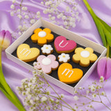 Personalised Mother's Day Daisy & Flower Iced Biscuits