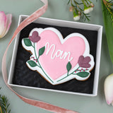 Personalised Mothers Day Heart Biscuit