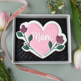 Mothers Day Floral Heart Biscuit