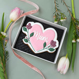Personalised Mothers Day Heart Biscuits
