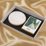 Personalised Wedding Polaroid Iced Biscuits