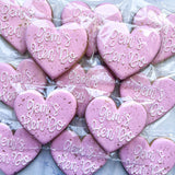 Hen Party Favour Biscuits - Gold Speckled Heart Bundles
