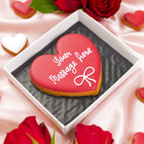 Personalised Valentines Heart Iced Biscuit