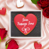 Personalised Valentines Heart Iced Biscuit Gift Box