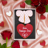 Personalised love heart valentines biscuits