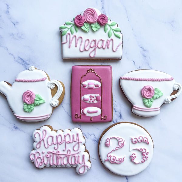 personalised birthday iced biscuits