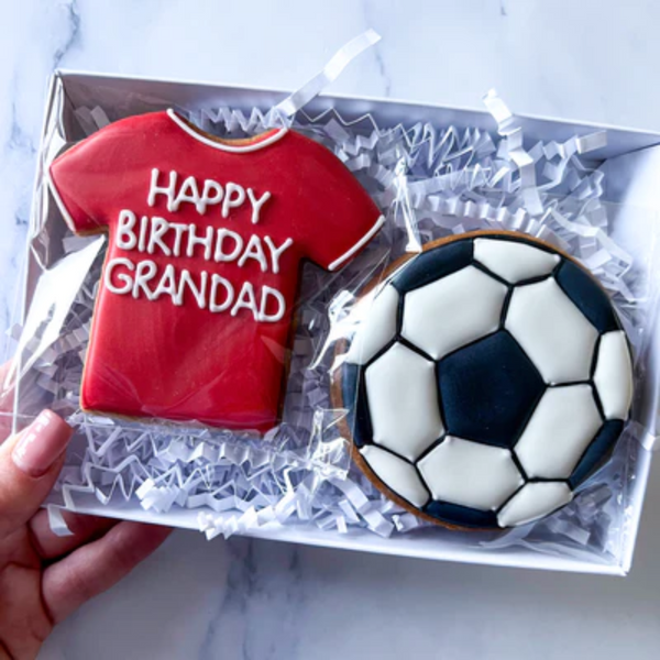 personalised football biscuits