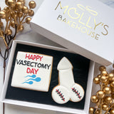 Caja de 2 galletas de vasectomía: Willy y “Feliz día de la vasectomía”