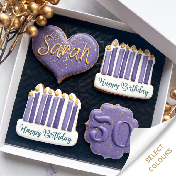 Classic Birthday Biscuits - Gift Set of 4