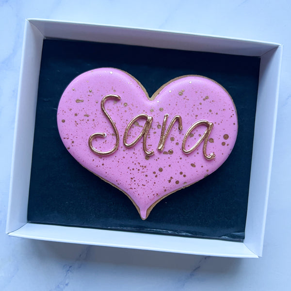 Personalised Birthday Heart Biscuit