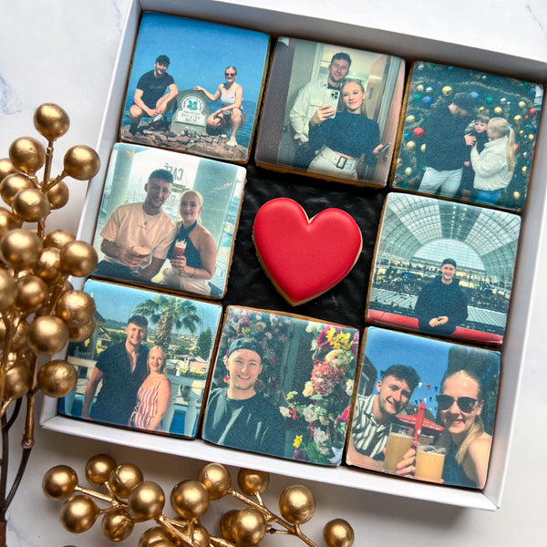 Caja de regalo comestible con fotografía de San Valentín