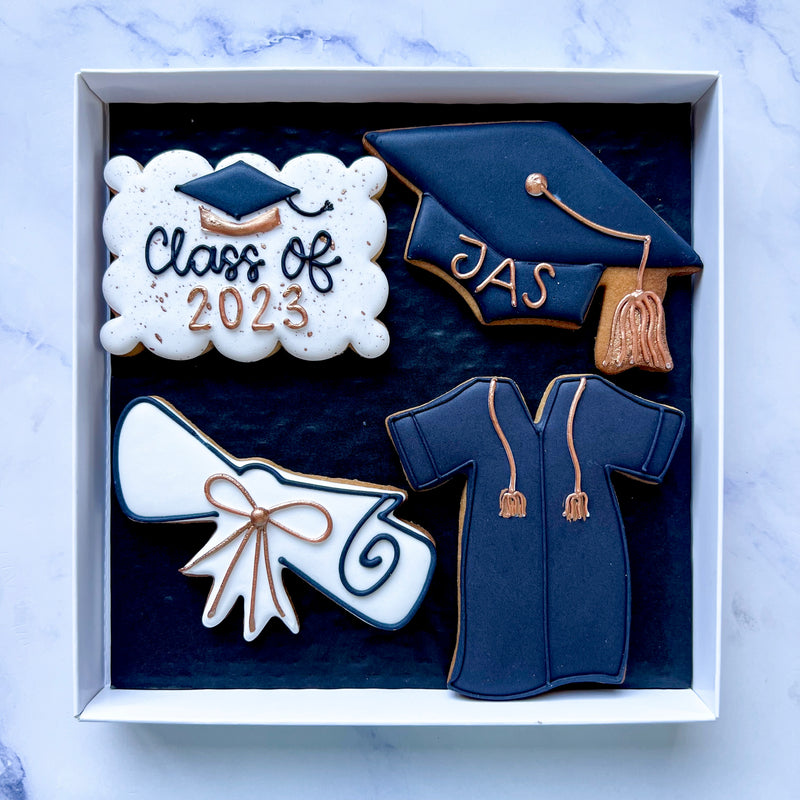 Set de regalo de galletas de graduación tradicional