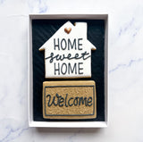 Juego de 2 galletas New Home - "Bienvenido a casa"