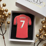 Personalised Football Shirt Biscuit - Gift Box