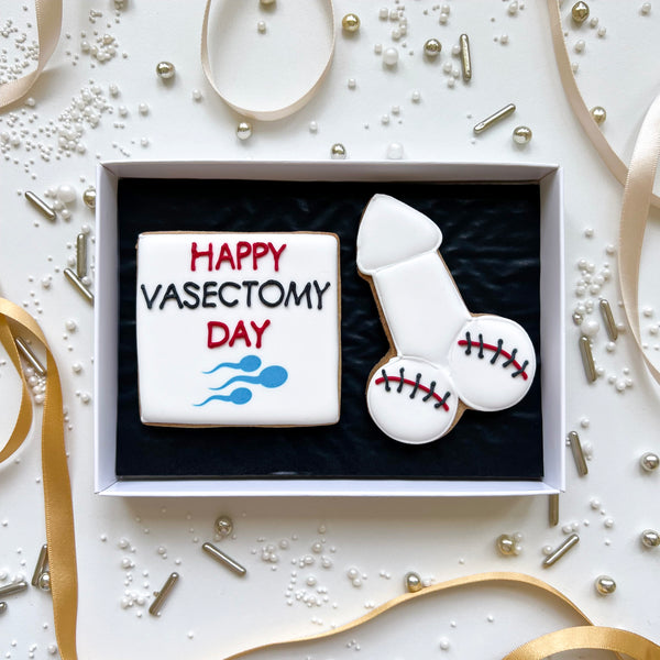 Vasectomy Biscuits Box of 2: Willy & “Happy Vasectomy Day”