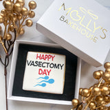 Boîte de 1 biscuit pour vasectomie : "Joyeuse journée de vasectomie"