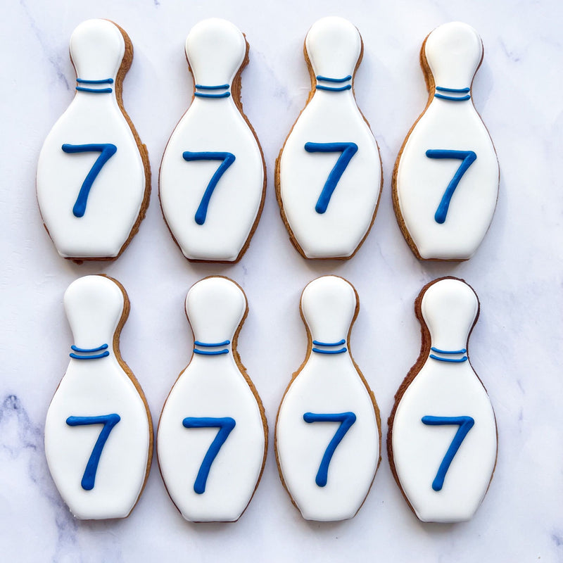 Bowling Pin Iced Biscuits