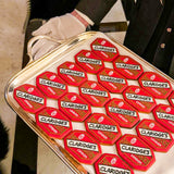 Branded Claridge's Cookies served in London on a silver tray