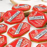 Branded Claridge's Iced Cookies delivered in London