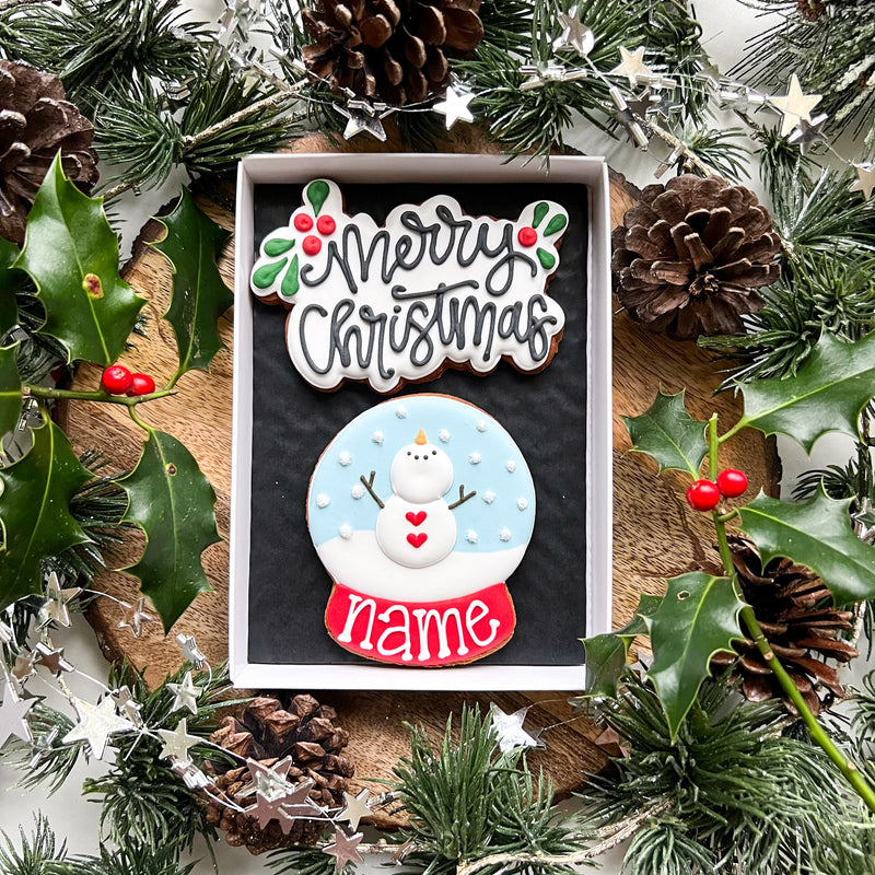 Personalised Snow Globe Biscuit