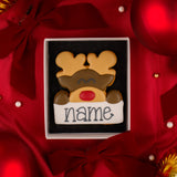 Personalised Christmas Reindeer Biscuit| Christmas Iced Biscuits