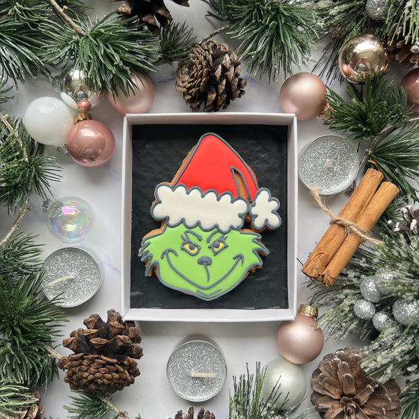 Grinch iced Biscuit
