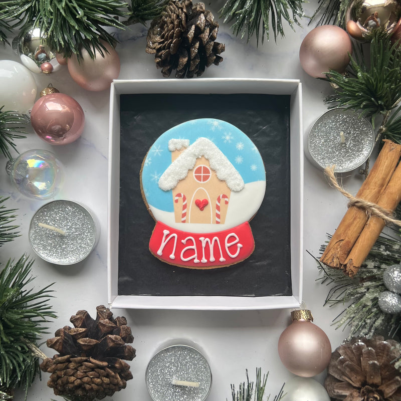 Personalised Snow Globe Biscuit