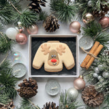 Reindeer Christmas Jumper Biscuit