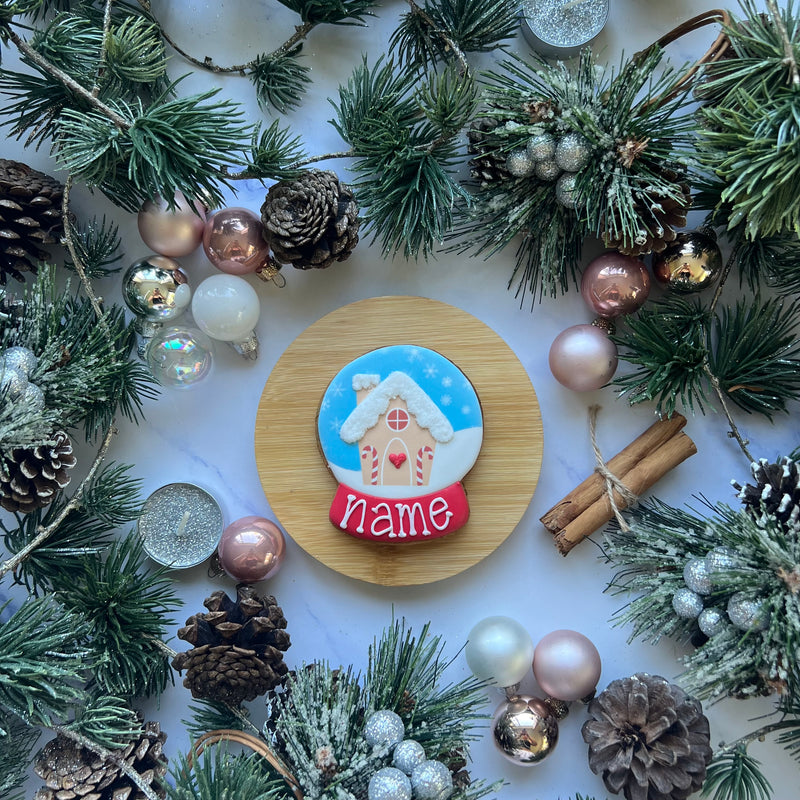 Personalised Snow Globe Biscuit