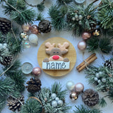 Personalised Reindeer Biscuit