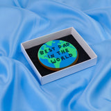 Father's Day globe biscuit gift box, hand-iced golden vanilla iced biscuit