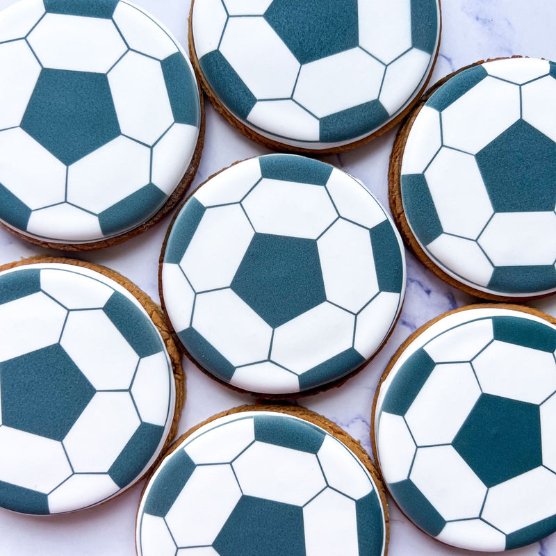Printed Football Biscuits