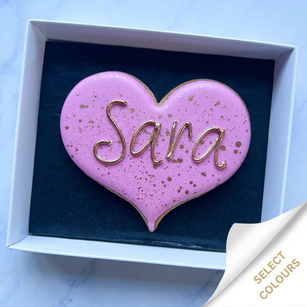 Personalised Birthday Heart Biscuit