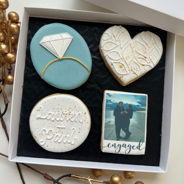 Engagement Biscuits - Gift Box of 4