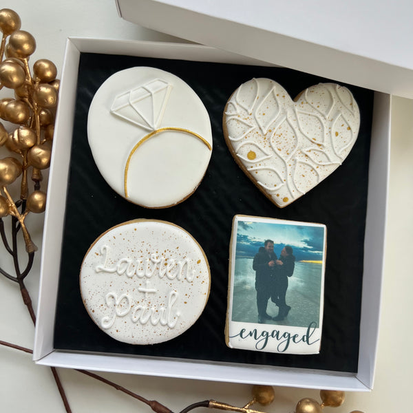 Engagement Biscuits - Gift Box of 4