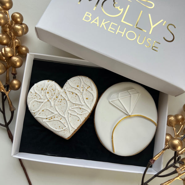 Engagement Biscuits - Love Heart Gift Box