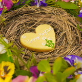 Personalised Happy Easter Heart Iced Biscuit