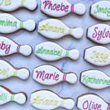Personalised Bowling Pin Biscuit