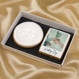 Personalised White Wedding Polaroid Iced Biscuits