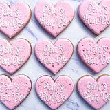 Hen Party Favour Biscuits - Gold Speckled Heart Bundles