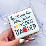 Printed Thank you Teacher Biscuits