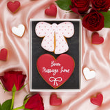 Bow themed valentines biscuit gift box